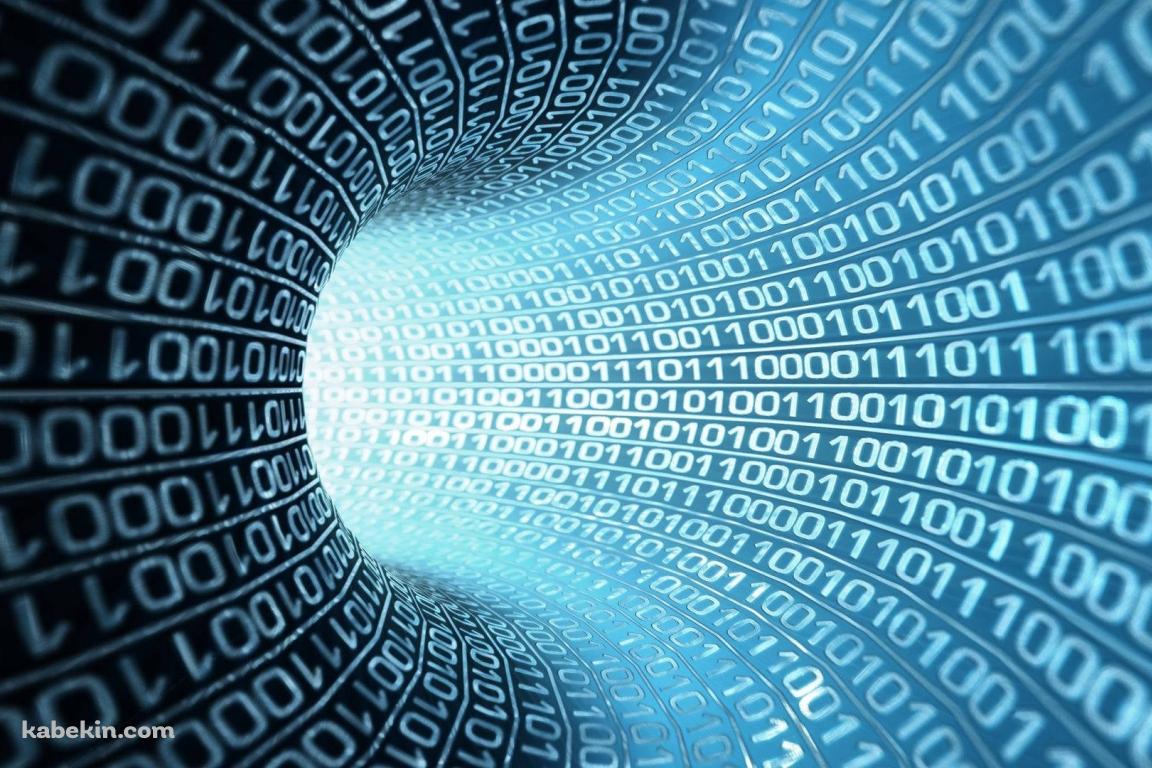 0と1のデジタルトンネルの壁紙(1152px x 768px) 高画質 PC・デスクトップ用