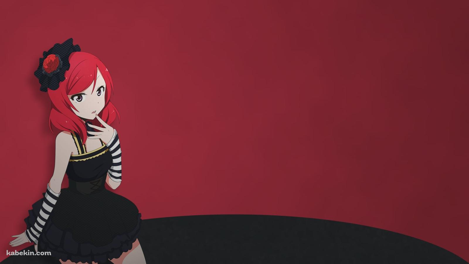 黒いドレスを着た赤毛の西木野真姫 / ラブライブ!の壁紙(1600px x 900px) 高画質 PC・デスクトップ用