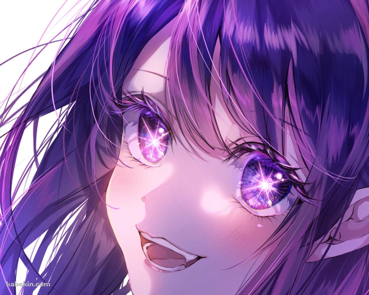 目がキラキラした星野アイ / ファンアート / Hoshino Ai / 推しの子の壁紙(1280px x 1024px) 高画質 PC・デスクトップ用