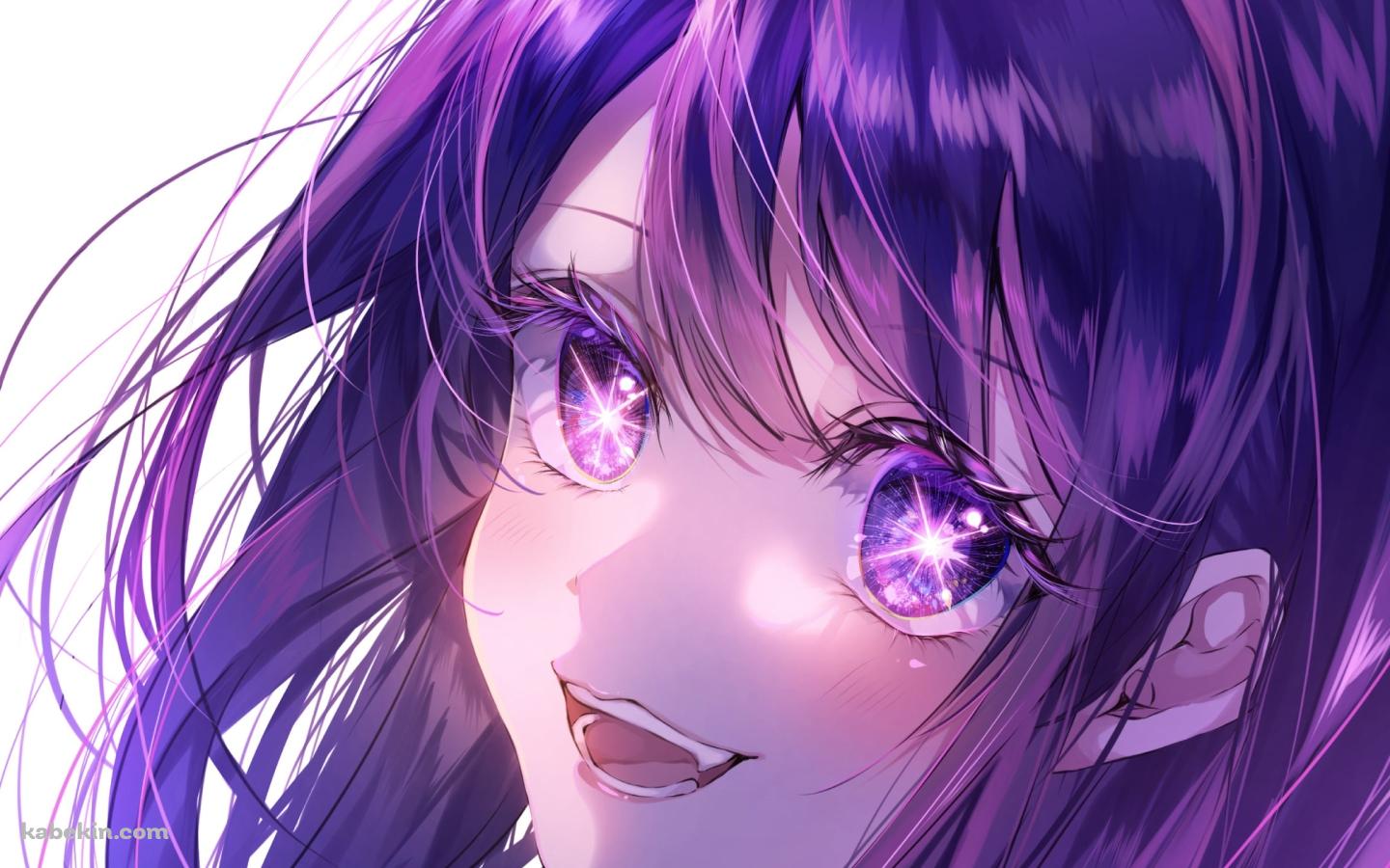 目がキラキラした星野アイ / ファンアート / Hoshino Ai / 推しの子の壁紙(1440px x 900px) 高画質 PC・デスクトップ用