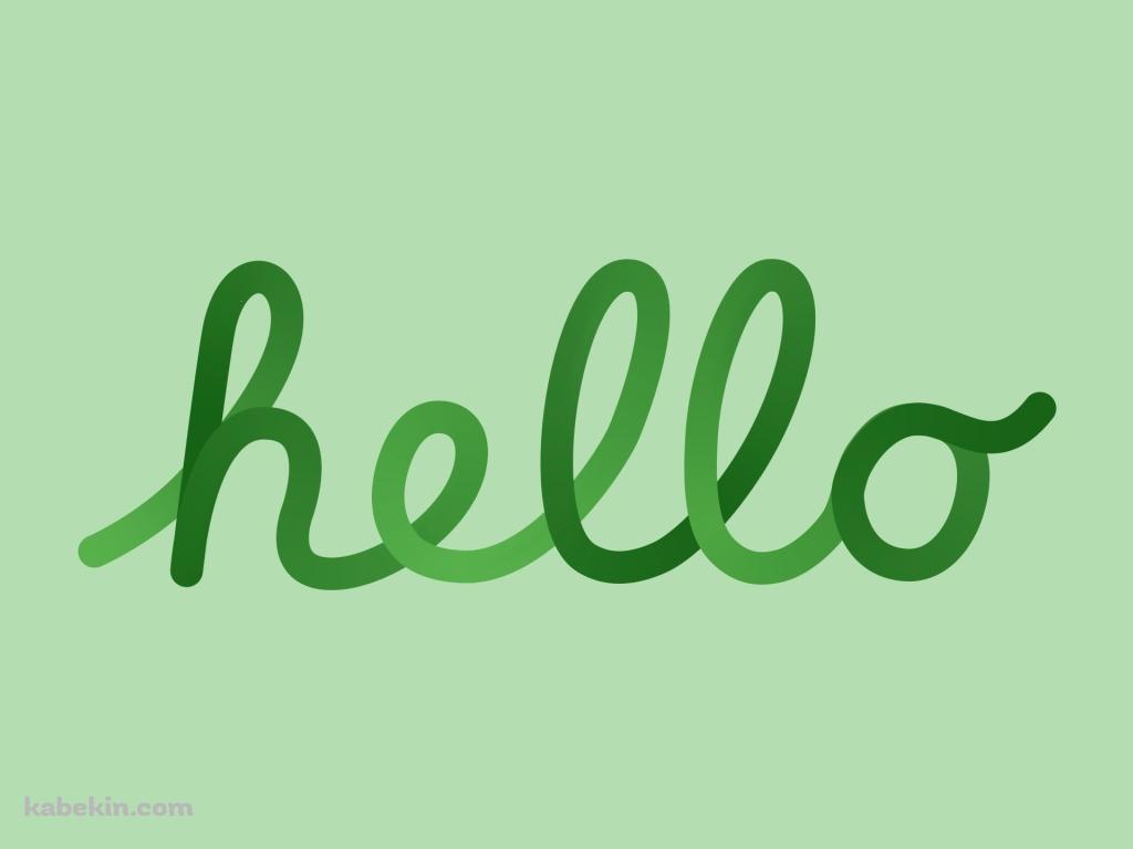 hello / Apple / 緑の壁紙(1024px x 768px) 高画質 PC・デスクトップ用
