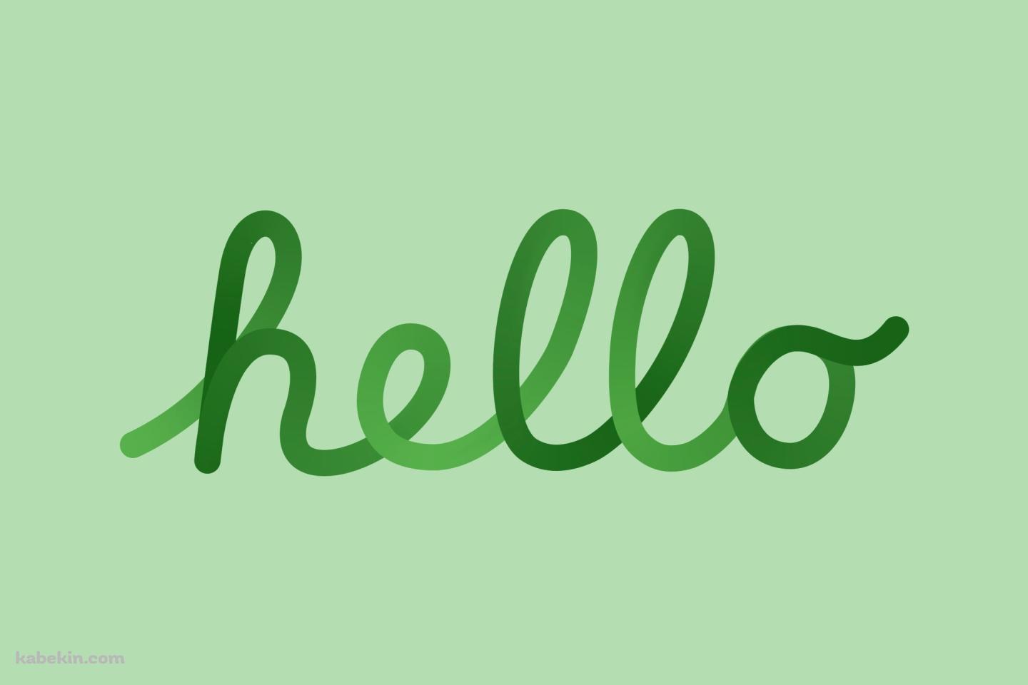 hello / Apple / 緑の壁紙(1440px x 960px) 高画質 PC・デスクトップ用