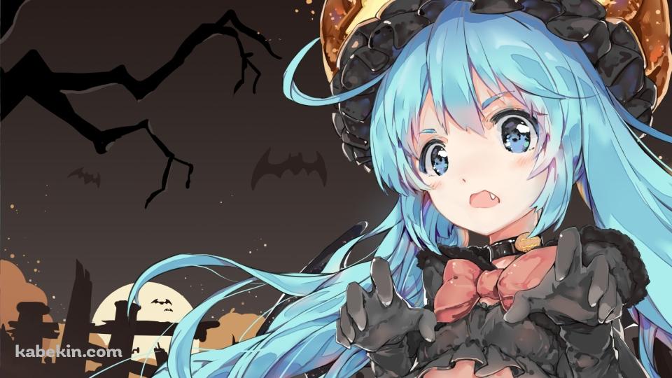 カボチャの帽子を被った初音ミク / ハロウィン / ボカロ / ボーカロイドの壁紙(960px x 540px) 高画質 PC・デスクトップ用