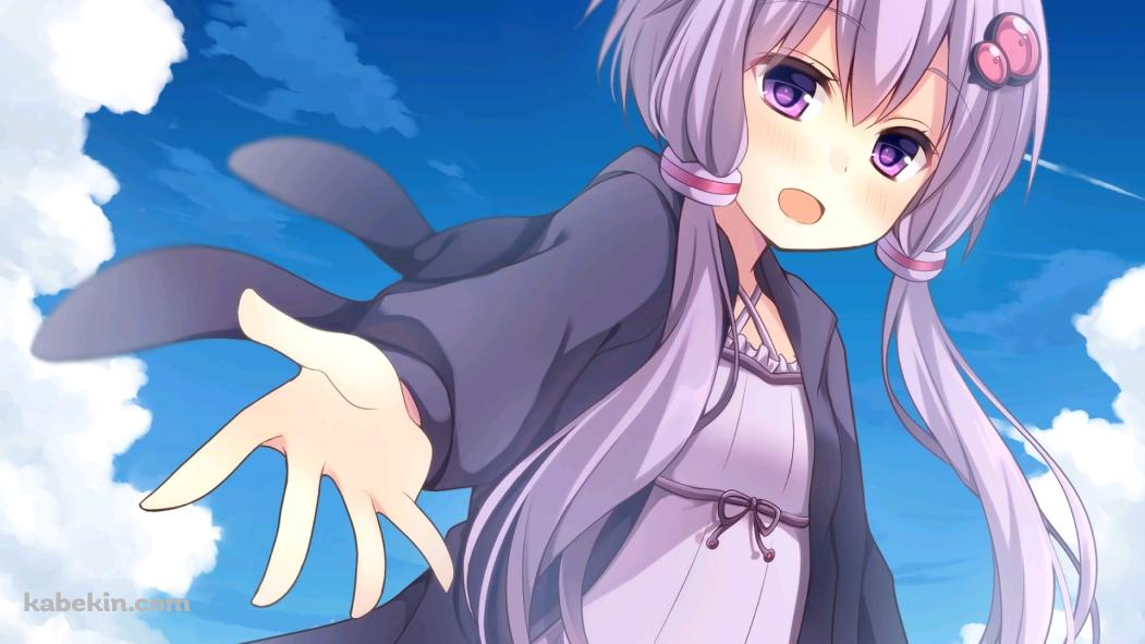 青空と手を差し伸べる結月ゆかり / ボイスロイド / ボーカロイドの壁紙(1051px x 591px) 高画質 PC・デスクトップ用