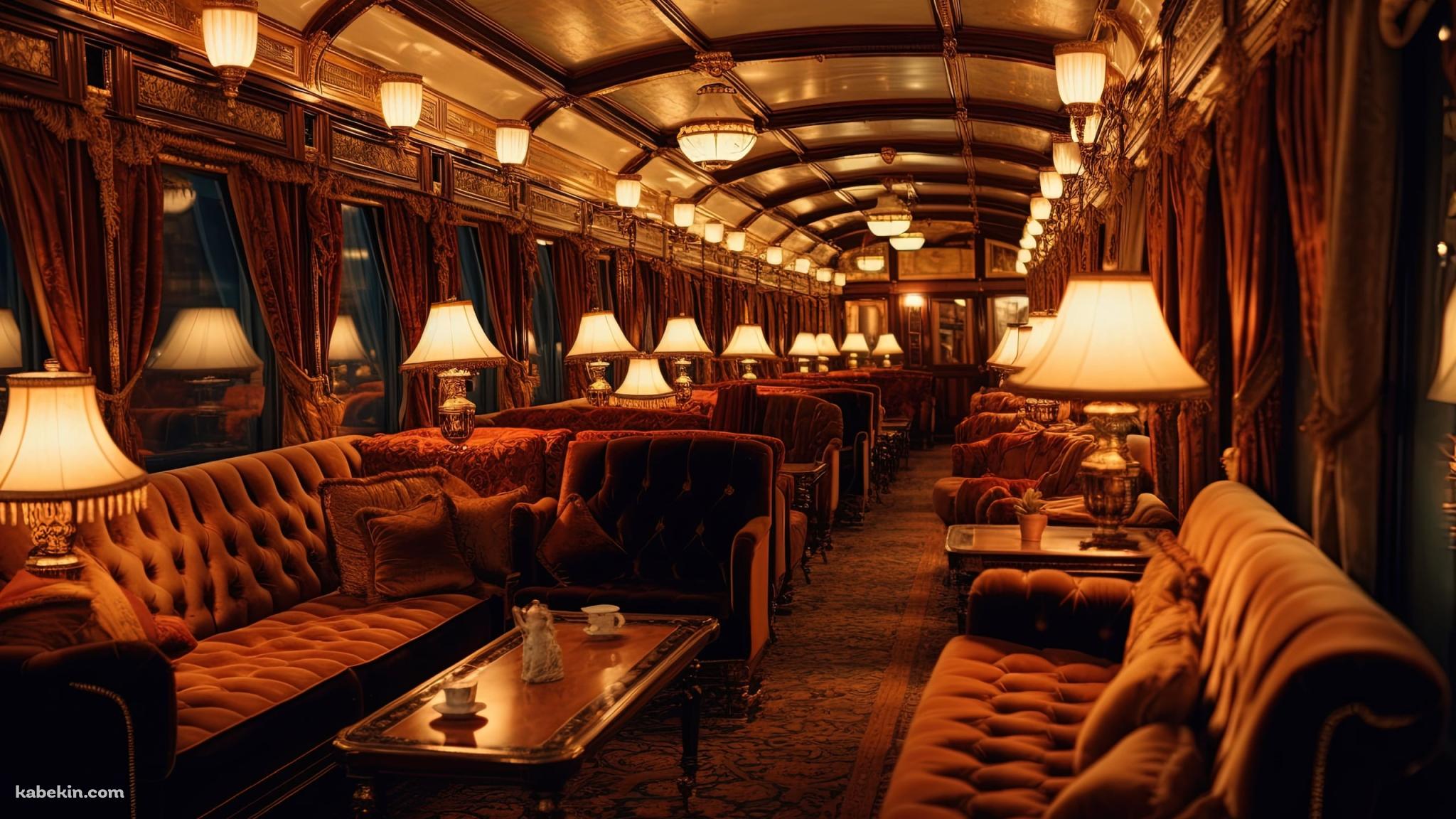 電車の中の豪華な客室の壁紙(2048px x 1152px) 高画質 PC・デスクトップ用
