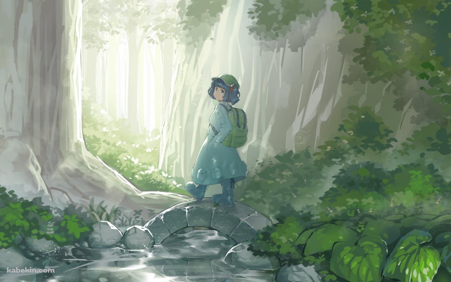 トレッキングをする河城にとり / 東方の壁紙(1440px x 900px) 高画質 PC・デスクトップ用