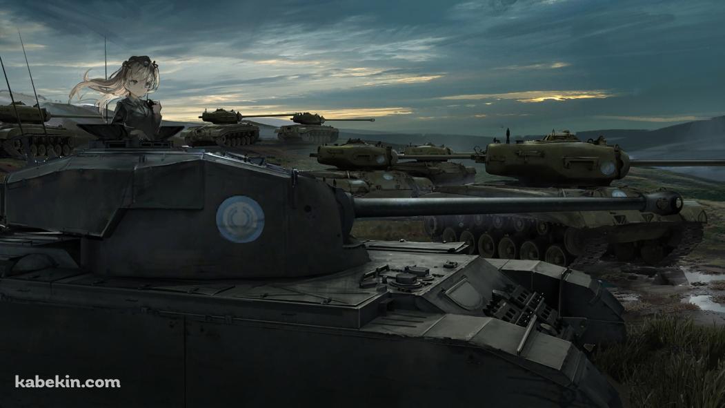 英国戦車・A41センチュリオンに乗る島田愛里寿(しまだありす) / ガールズ&パンツァーの壁紙(1051px x 591px) 高画質 PC・デスクトップ用