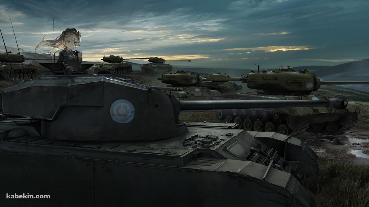 英国戦車・A41センチュリオンに乗る島田愛里寿(しまだありす) / ガールズ&パンツァーの壁紙(1280px x 720px) 高画質 PC・デスクトップ用