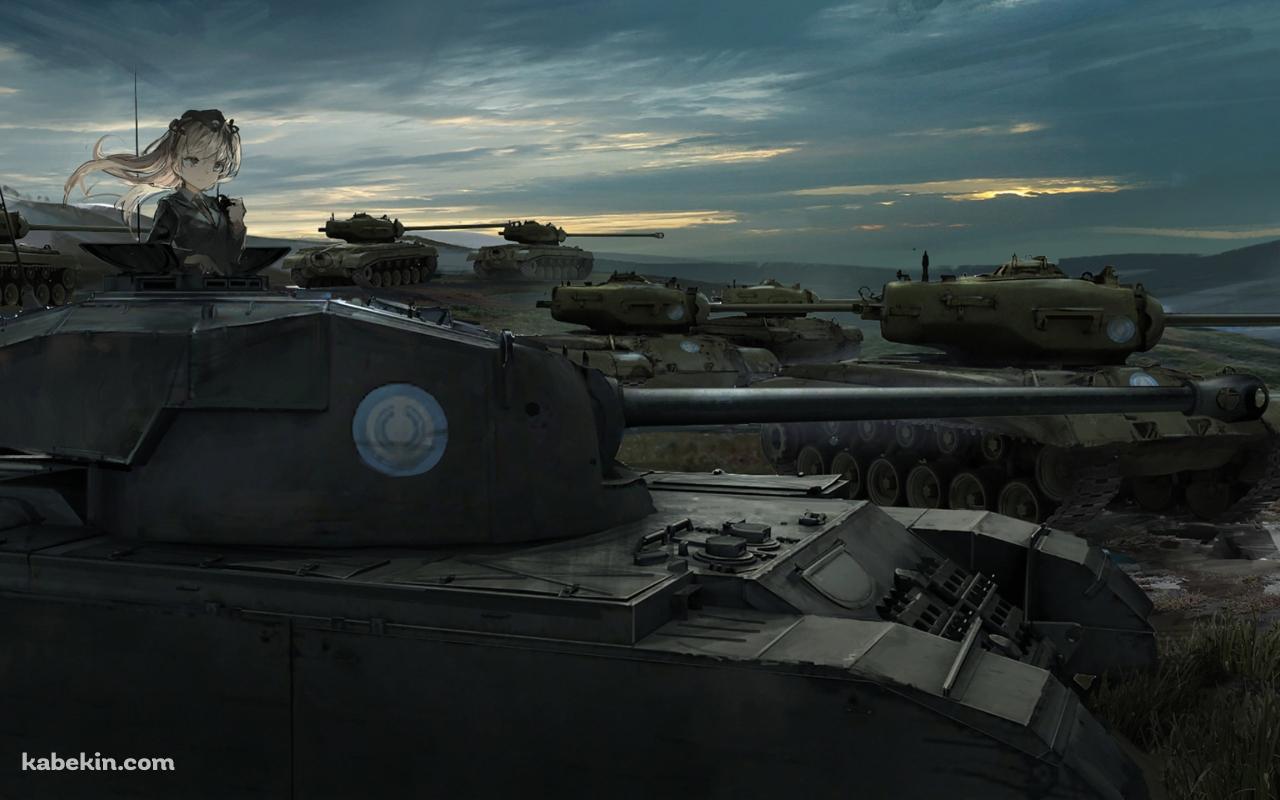 英国戦車・A41センチュリオンに乗る島田愛里寿(しまだありす) / ガールズ&パンツァーの壁紙(1280px x 800px) 高画質 PC・デスクトップ用