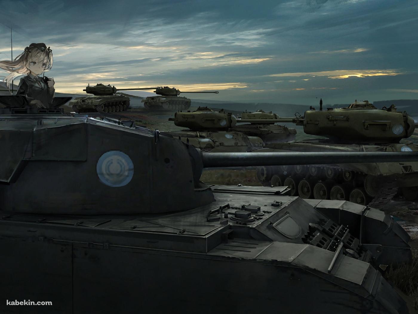 英国戦車・A41センチュリオンに乗る島田愛里寿(しまだありす) / ガールズ&パンツァーの壁紙(1400px x 1050px) 高画質 PC・デスクトップ用