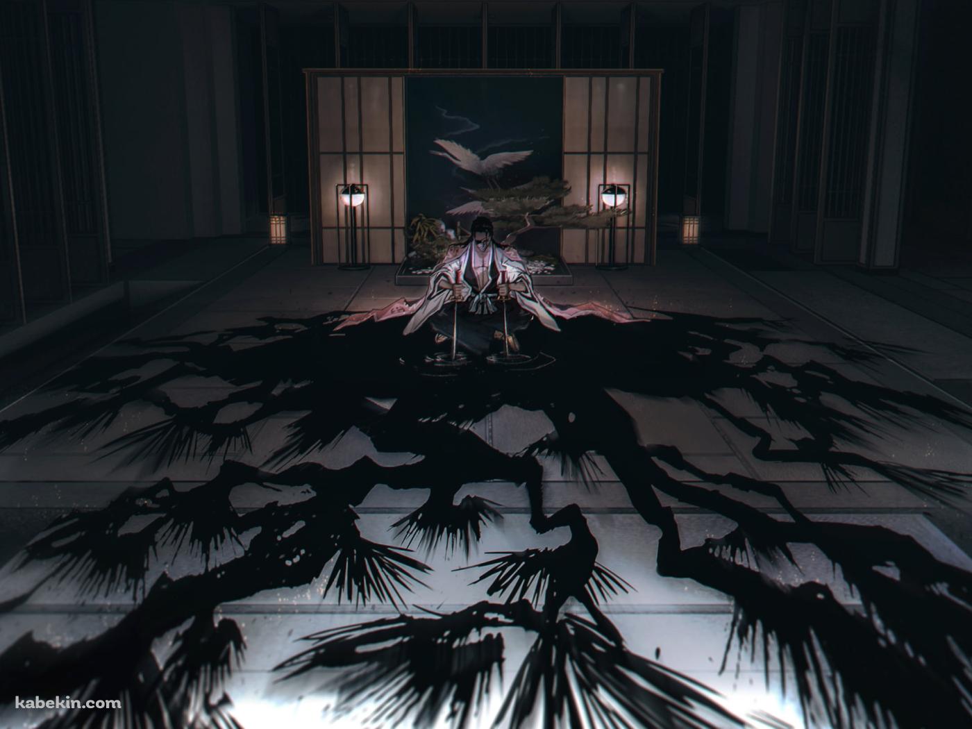 床に2本の刀をさす京楽春水 / 卍解 / 斬魄刀・花天狂骨 / BLEACHの壁紙(1400px x 1050px) 高画質 PC・デスクトップ用