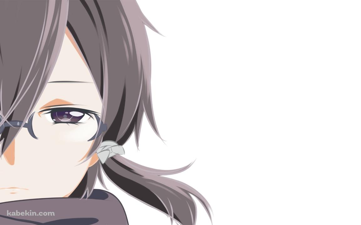 眼鏡をかけた黒髪の朝田詩乃 / SAO / ソードアートオンラインの壁紙(1152px x 720px) 高画質 PC・デスクトップ用