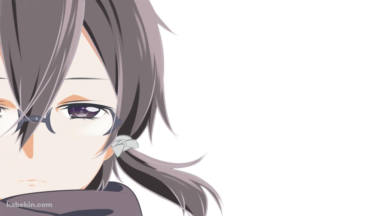 眼鏡をかけた黒髪の朝田詩乃 / SAO / ソードアートオンラインの壁紙(1280px x 720px) 高画質 PC・デスクトップ用
