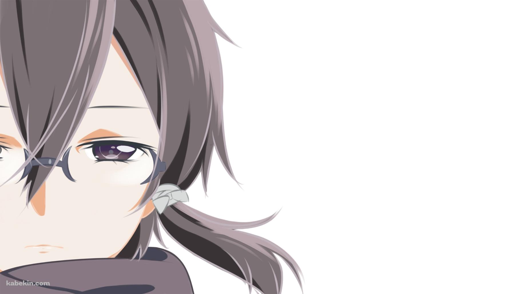 眼鏡をかけた黒髪の朝田詩乃 / SAO / ソードアートオンライン