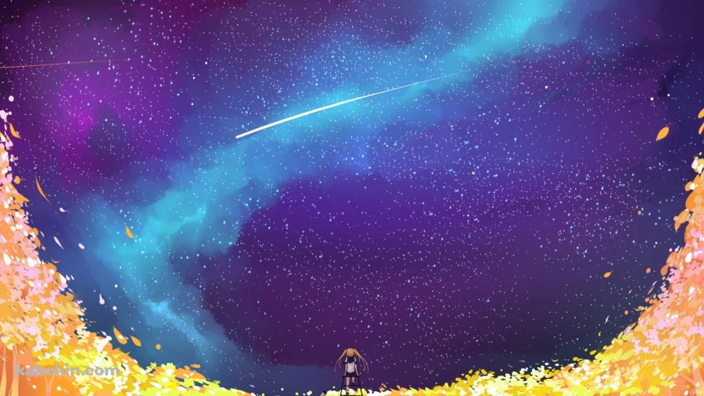 セーラームーン / 流れ星 / セーラー服 / 銀河の壁紙(1024px x 576px) 高画質 PC・デスクトップ用