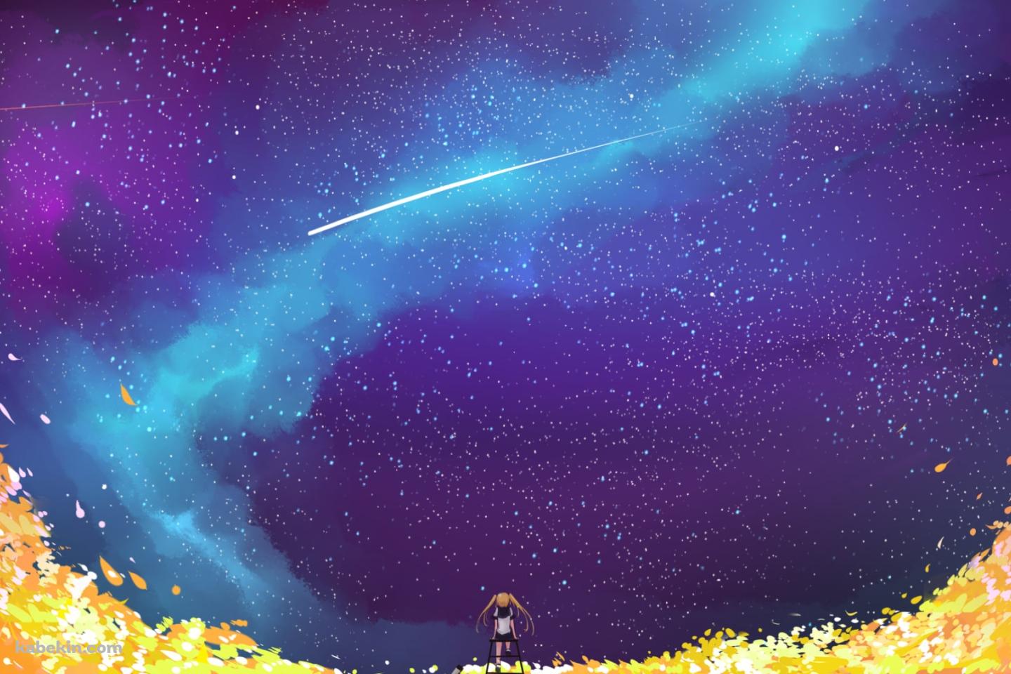 セーラームーン / 流れ星 / セーラー服 / 銀河の壁紙(1440px x 960px) 高画質 PC・デスクトップ用