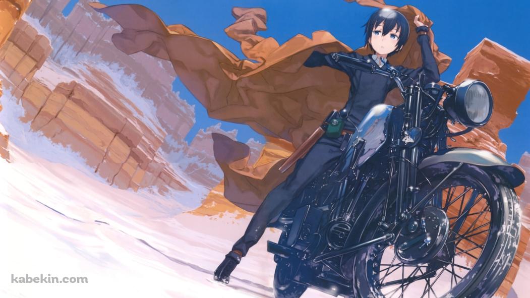 エルメスに乗るキノ / キノの旅の壁紙(1051px x 591px) 高画質 PC・デスクトップ用