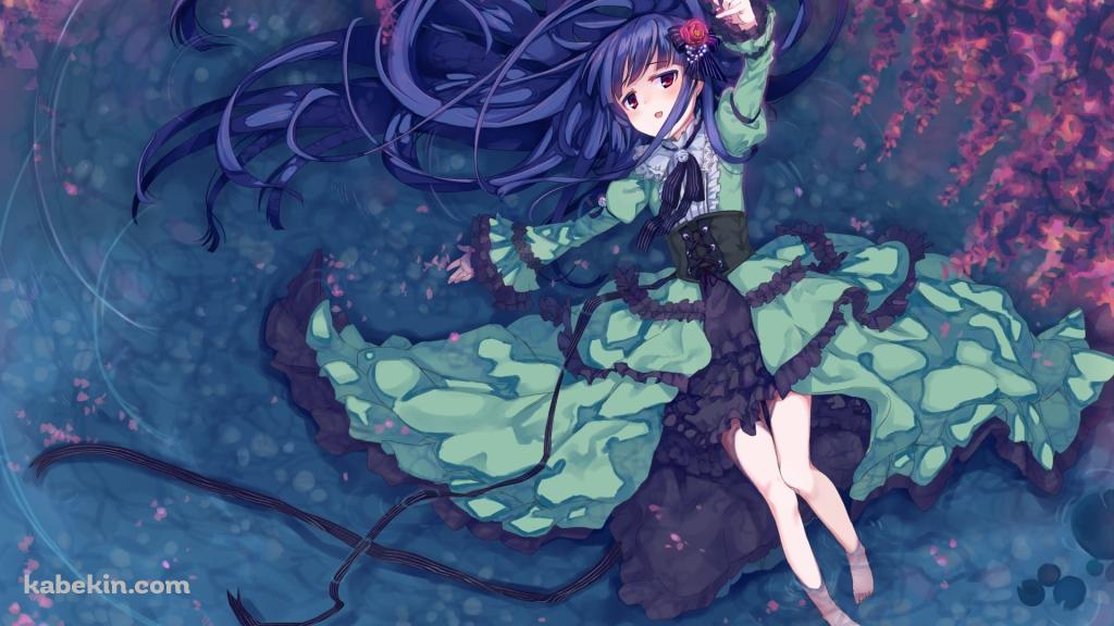寝転んで手を上にあげる佐城 雪美 / アイドルマスターシンデレラガールズの壁紙(1024px x 576px) 高画質 PC・デスクトップ用