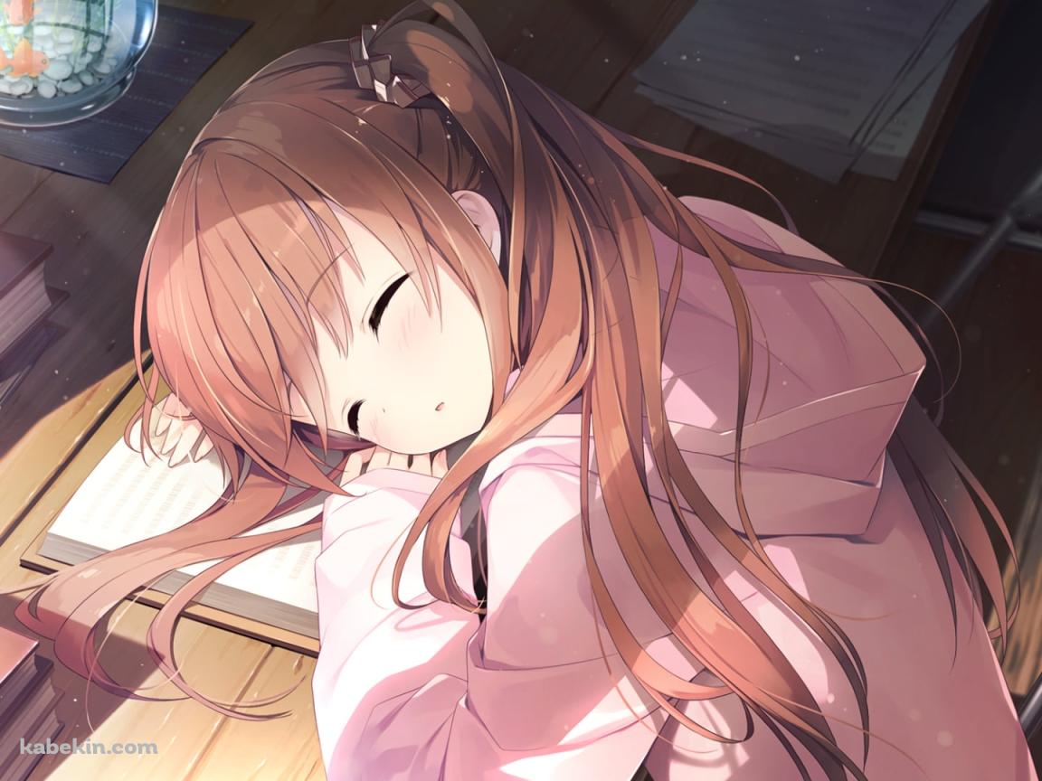 机の上で寝る姫野星奏(ひめの せな) / 恋×シンアイ彼女の壁紙(1152px x 864px) 高画質 PC・デスクトップ用