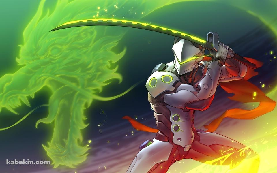 緑の龍とゲンジ / Genji / オーバーウォッチの壁紙(960px x 600px) 高画質 PC・デスクトップ用