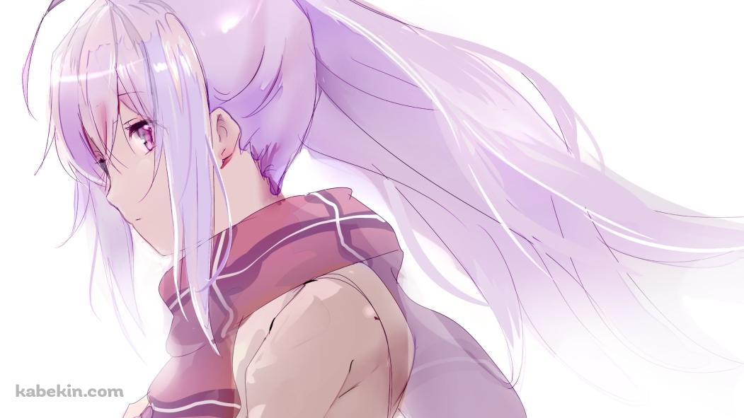 ポニーテールのアイラ / 紫の髪色 / プラスティック・メモリーズの壁紙(1051px x 591px) 高画質 PC・デスクトップ用