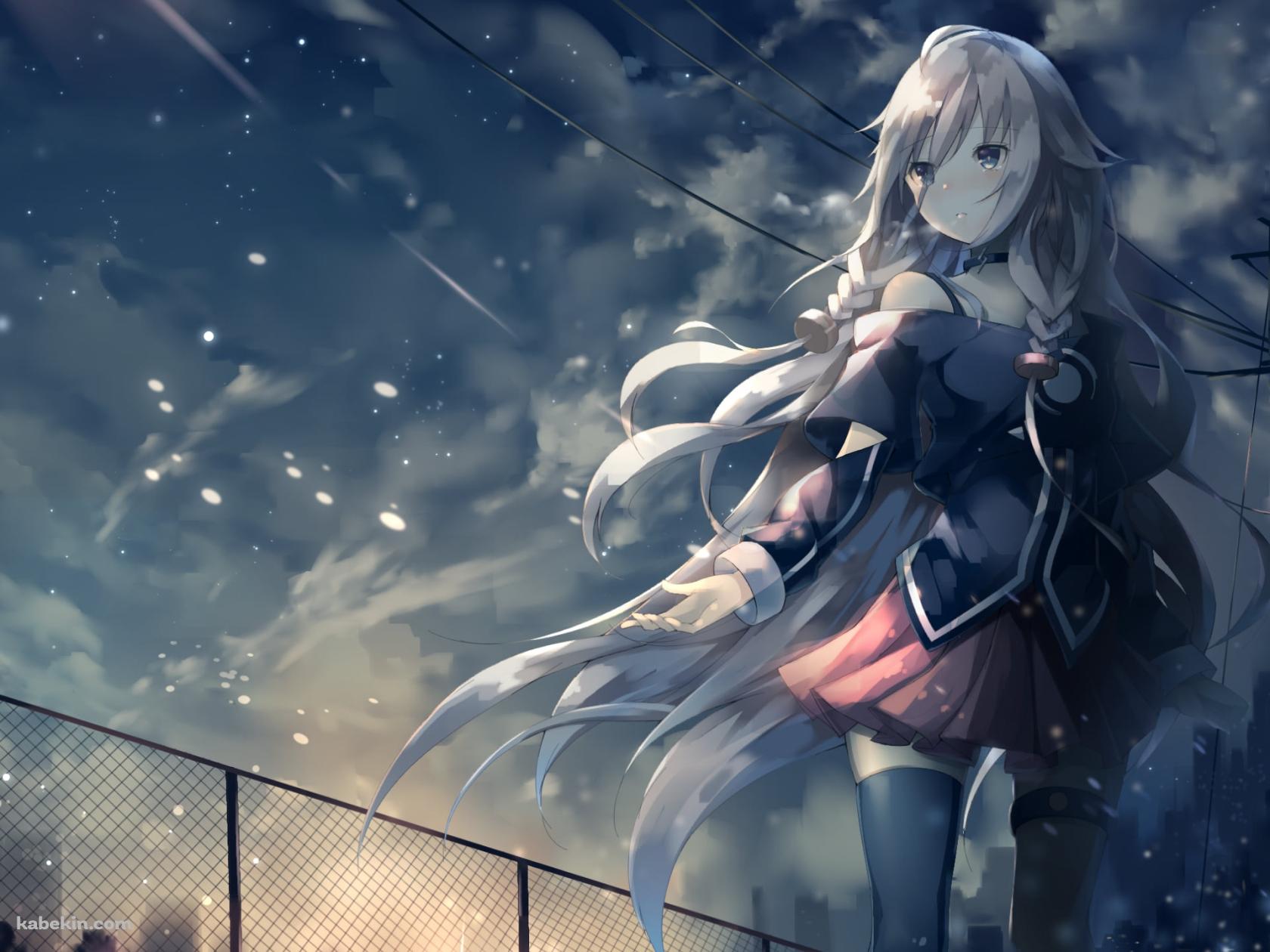 髪をなびかせるイア / 電柱 / 太陽の光 / ボカロ / ボーカロイドの壁紙(1680px x 1260px) 高画質 PC・デスクトップ用