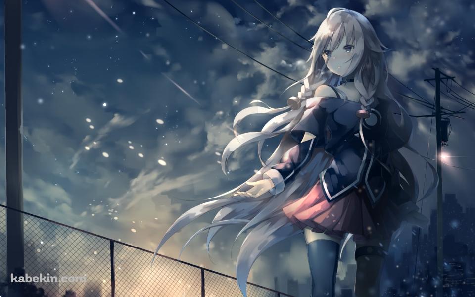 髪をなびかせるイア / 電柱 / 太陽の光 / ボカロ / ボーカロイドの壁紙(960px x 600px) 高画質 PC・デスクトップ用