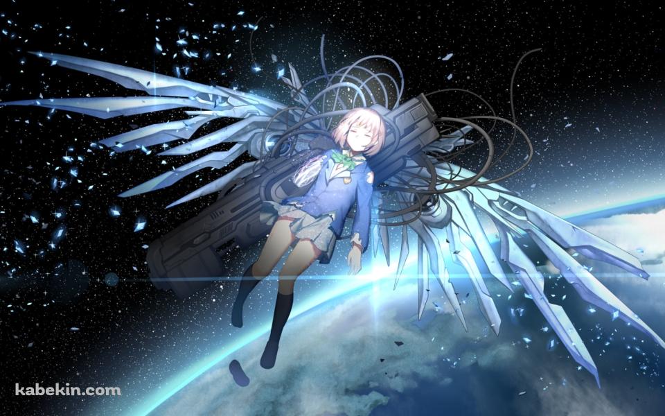宇宙に浮かぶちせ / 最終兵器彼女の壁紙(960px x 600px) 高画質 PC・デスクトップ用