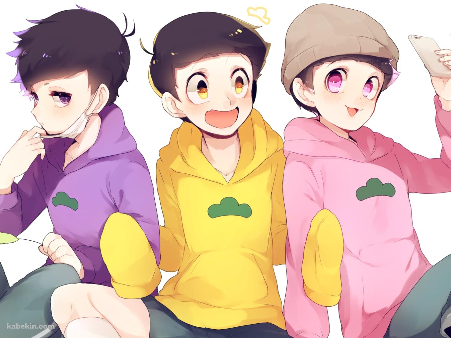 カラフルなパーカーを着るおそ松さんの壁紙(1440px x 1080px) 高画質 PC・デスクトップ用