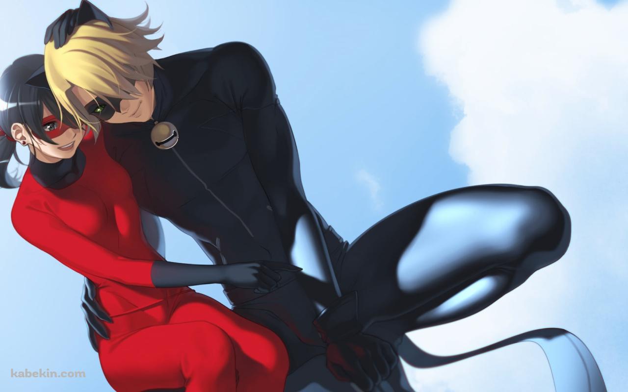 寄り添うレディバグとシャノワール / ミラキュラス レディバグ&シャノワールの壁紙(1280px x 800px) 高画質 PC・デスクトップ用