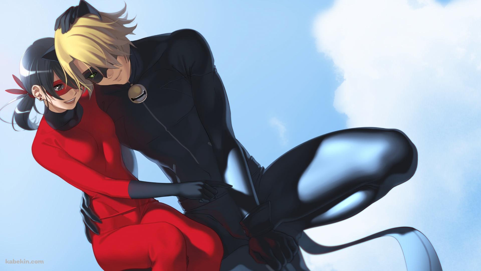 寄り添うレディバグとシャノワール / ミラキュラス レディバグ&シャノワールの壁紙(1920px x 1080px) 高画質 PC・デスクトップ用