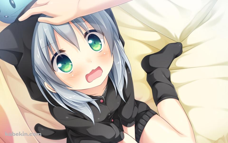 頭をなでられる可愛い花鳥 鈴 / あま恋シロップス 〜恥じらう恋心でシたくなる甘神様の恋祭り〜の壁紙(960px x 600px) 高画質 PC・デスクトップ用
