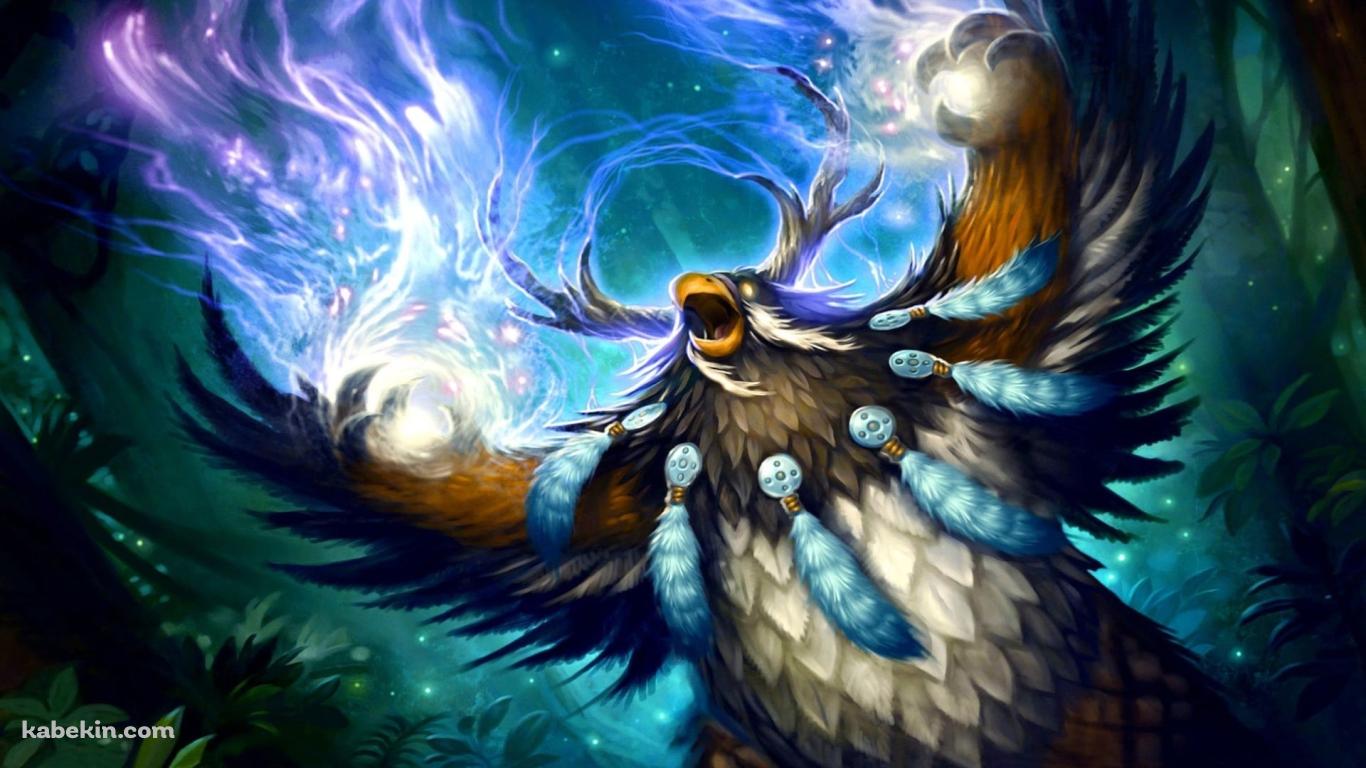 翼を広げる鳥 / World of Warcraft / WoW / ワールド オブ ウォークラフトの壁紙(1366px x 768px) 高画質 PC・デスクトップ用