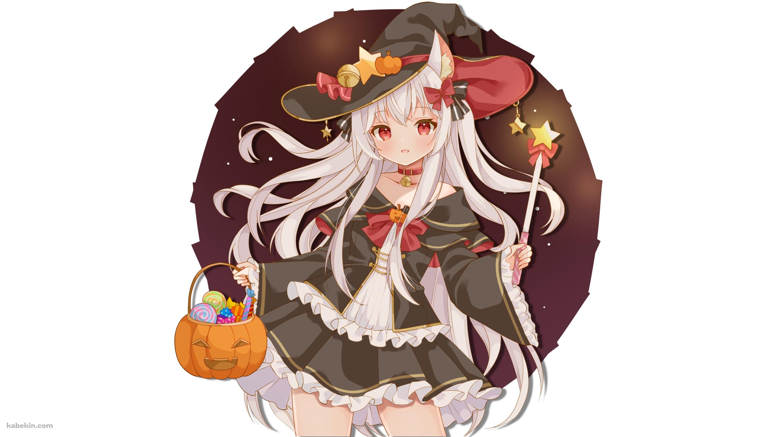 魔女コスの可愛いほたてねこまじん / バーチャルYouTuberの壁紙(2560px x 1440px) 高画質 PC・デスクトップ用