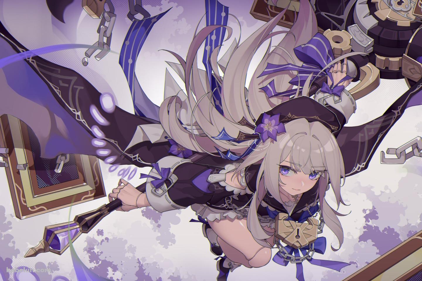 杖を持ち飛ぶヘルタ / 崩壊:スターレイルの壁紙(1440px x 960px) 高画質 PC・デスクトップ用