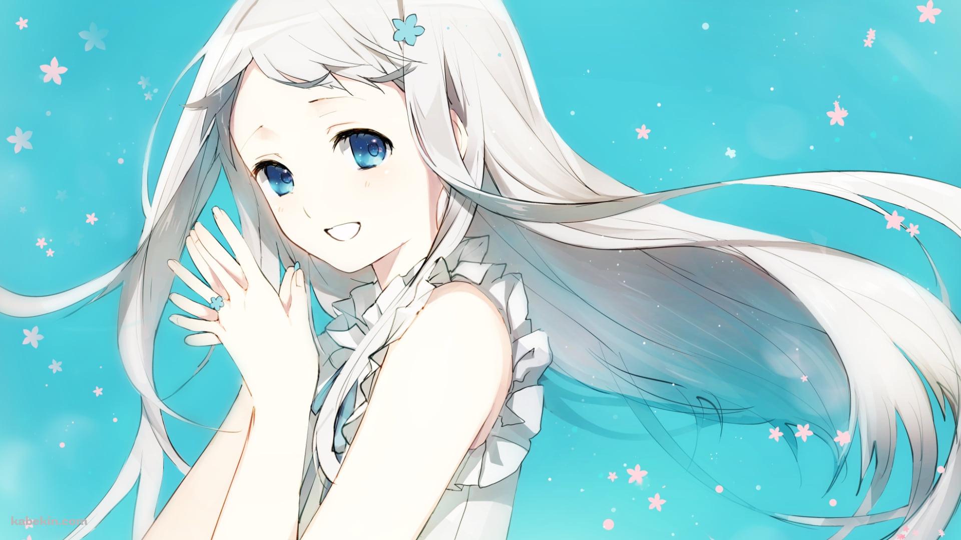 両手を合わせて笑顔の本間芽衣子 / あの日見た花の名前を僕達はまだ