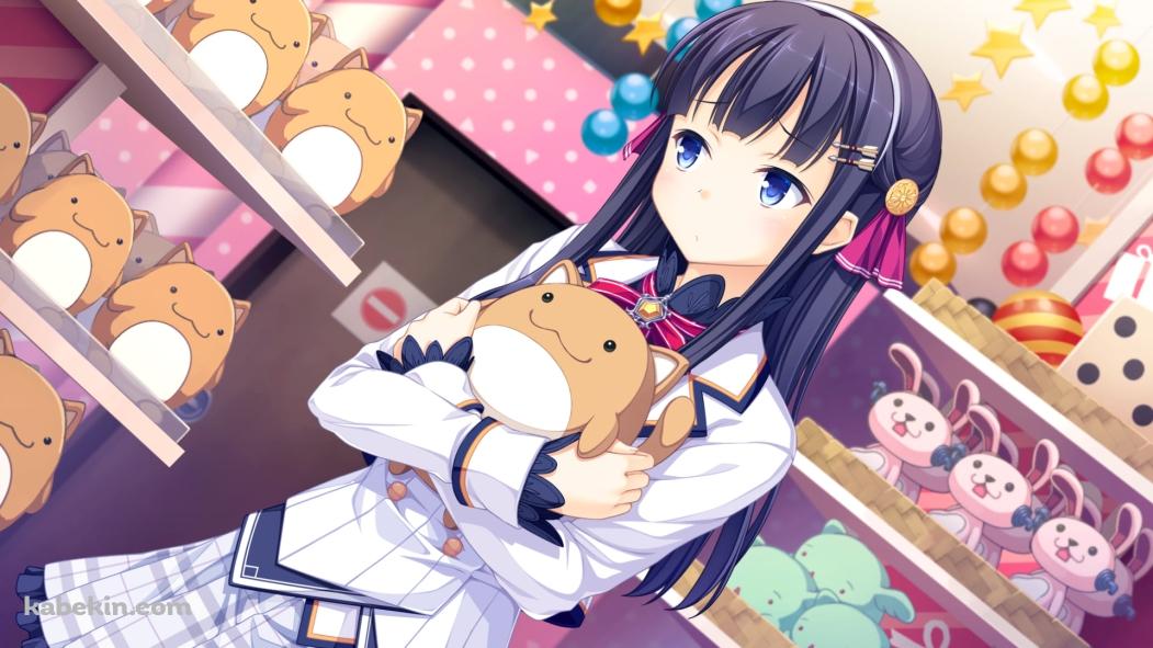 ぬいぐるみを抱く獅子堂 伊織 / ワールド・エレクションの壁紙(1051px x 591px) 高画質 PC・デスクトップ用