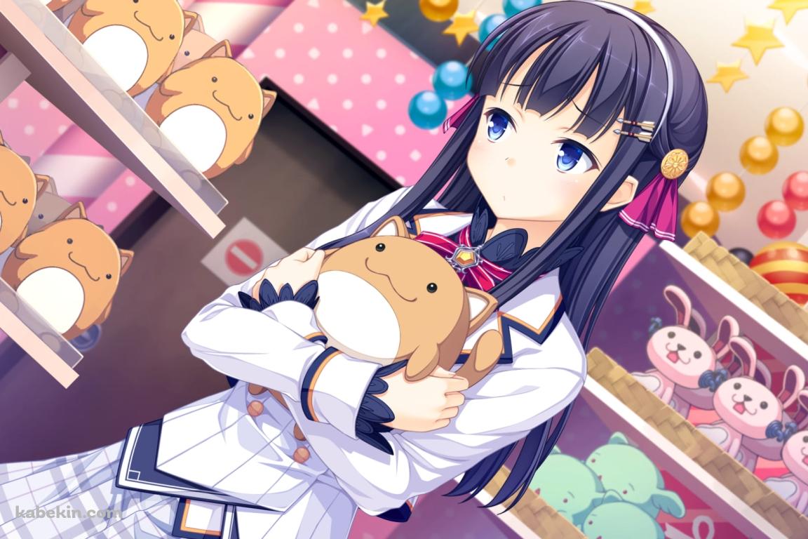ぬいぐるみを抱く獅子堂 伊織 / ワールド・エレクションの壁紙(1152px x 768px) 高画質 PC・デスクトップ用
