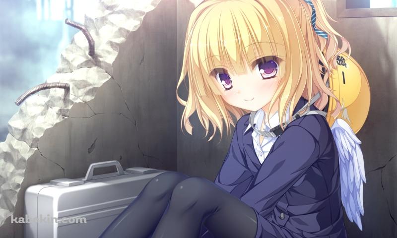座りながらこちらに微笑むパーフィル / ワールド・エレクションの壁紙(800px x 480px) 高画質 PC・デスクトップ用