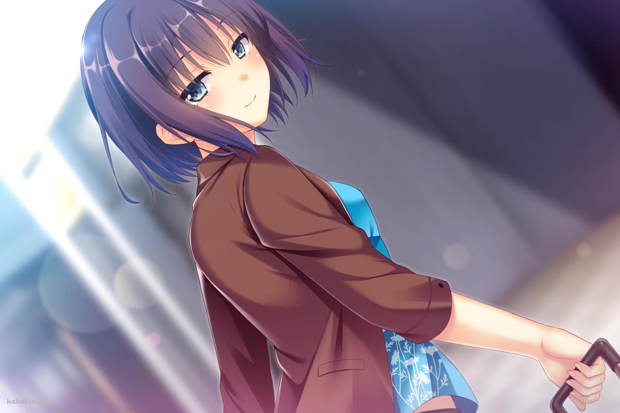 キャリーケースを運ぶ篠塚 恵海 / JKトラブめいんの壁紙(2000px x 1333px) 高画質 PC・デスクトップ用