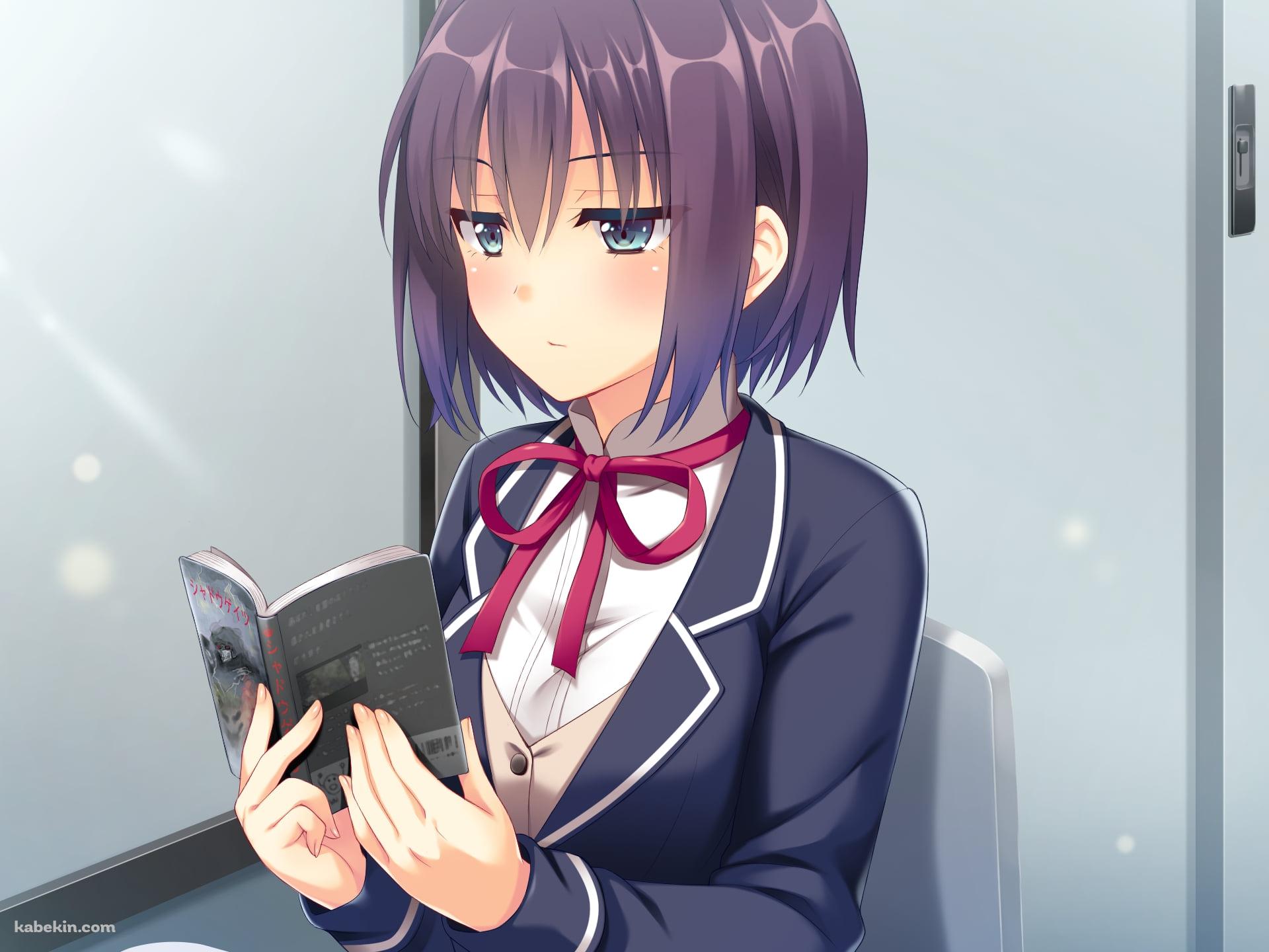 窓際で本を読む篠塚 恵 / JKトラブめいんの壁紙(1920px x 1440px) 高画質 PC・デスクトップ用