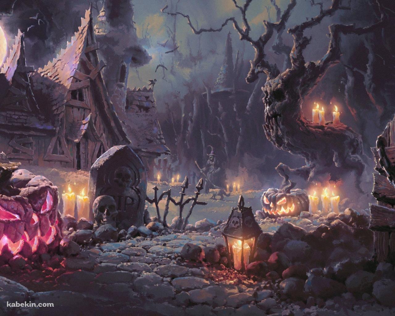 おどろおどろしい街 / カボチャ / ハロウィンの壁紙(1280px x 1024px) 高画質 PC・デスクトップ用