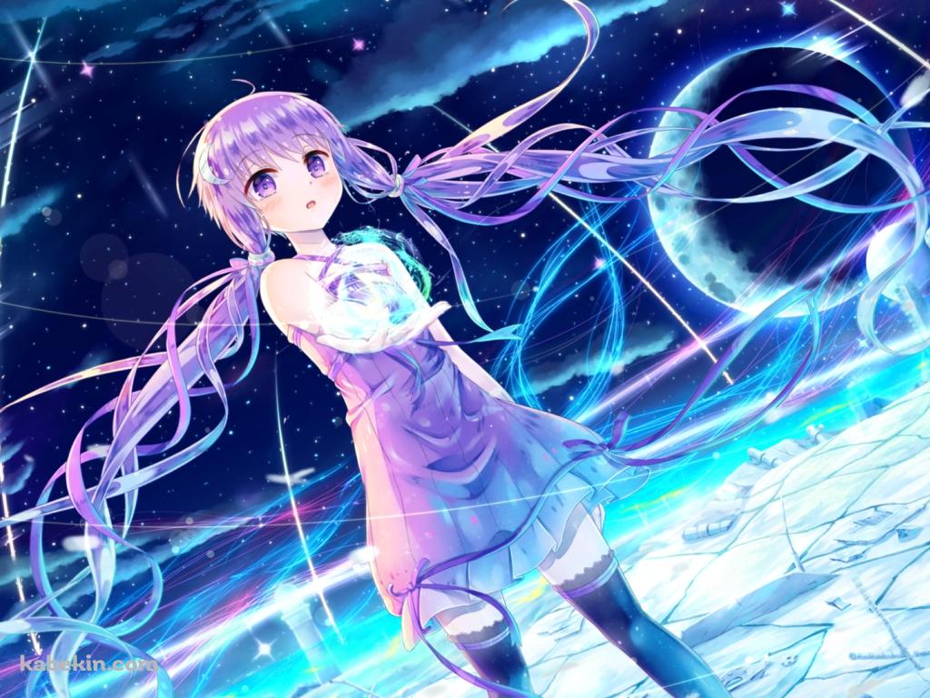 氷河の上に立つ可愛い結月ゆかり / ボカロ / ボーカロイドの壁紙(1024px x 768px) 高画質 PC・デスクトップ用