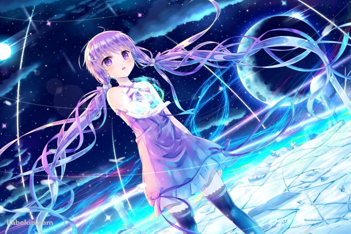 氷河の上に立つ可愛い結月ゆかり / ボカロ / ボーカロイドの壁紙(1152px x 768px) 高画質 PC・デスクトップ用