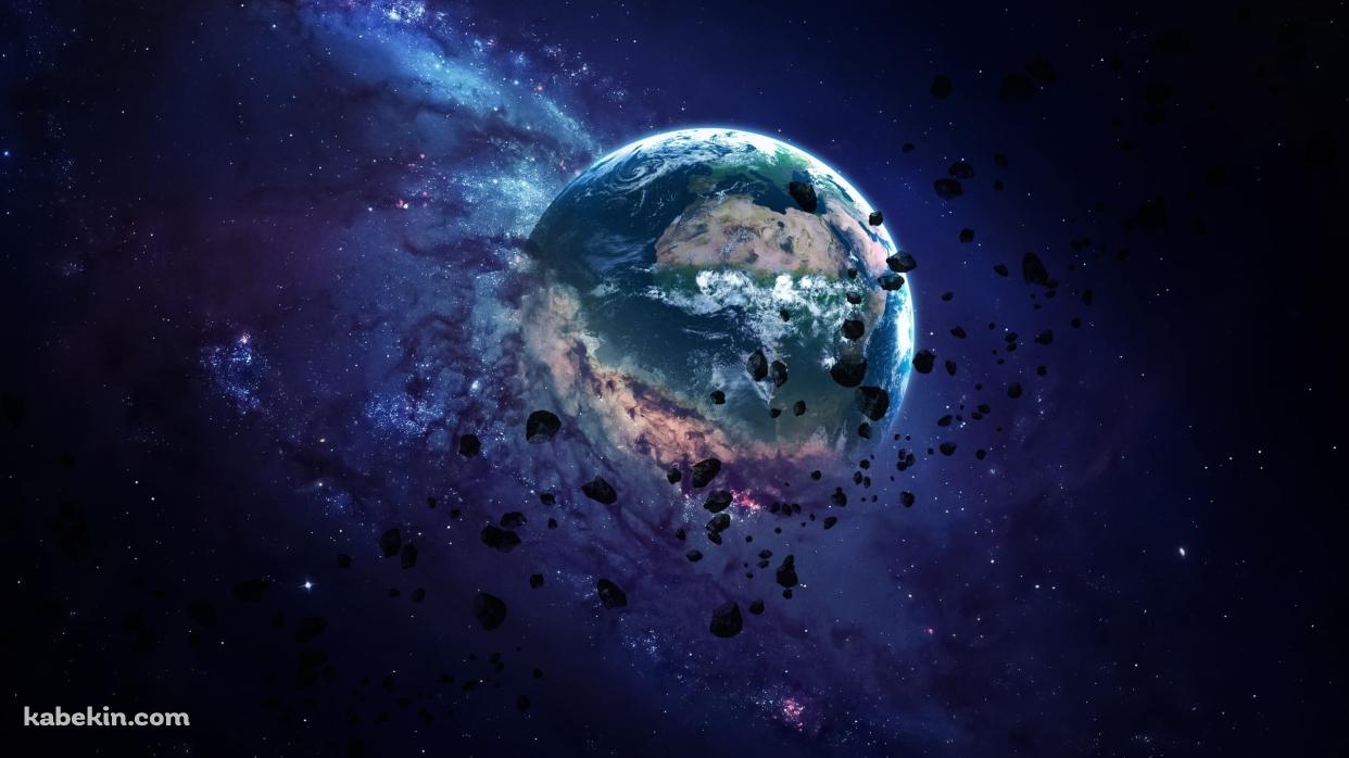 崩壊する惑星 / 綺麗 / 宇宙の壁紙(1242px x 698px) 高画質 PC・デスクトップ用
