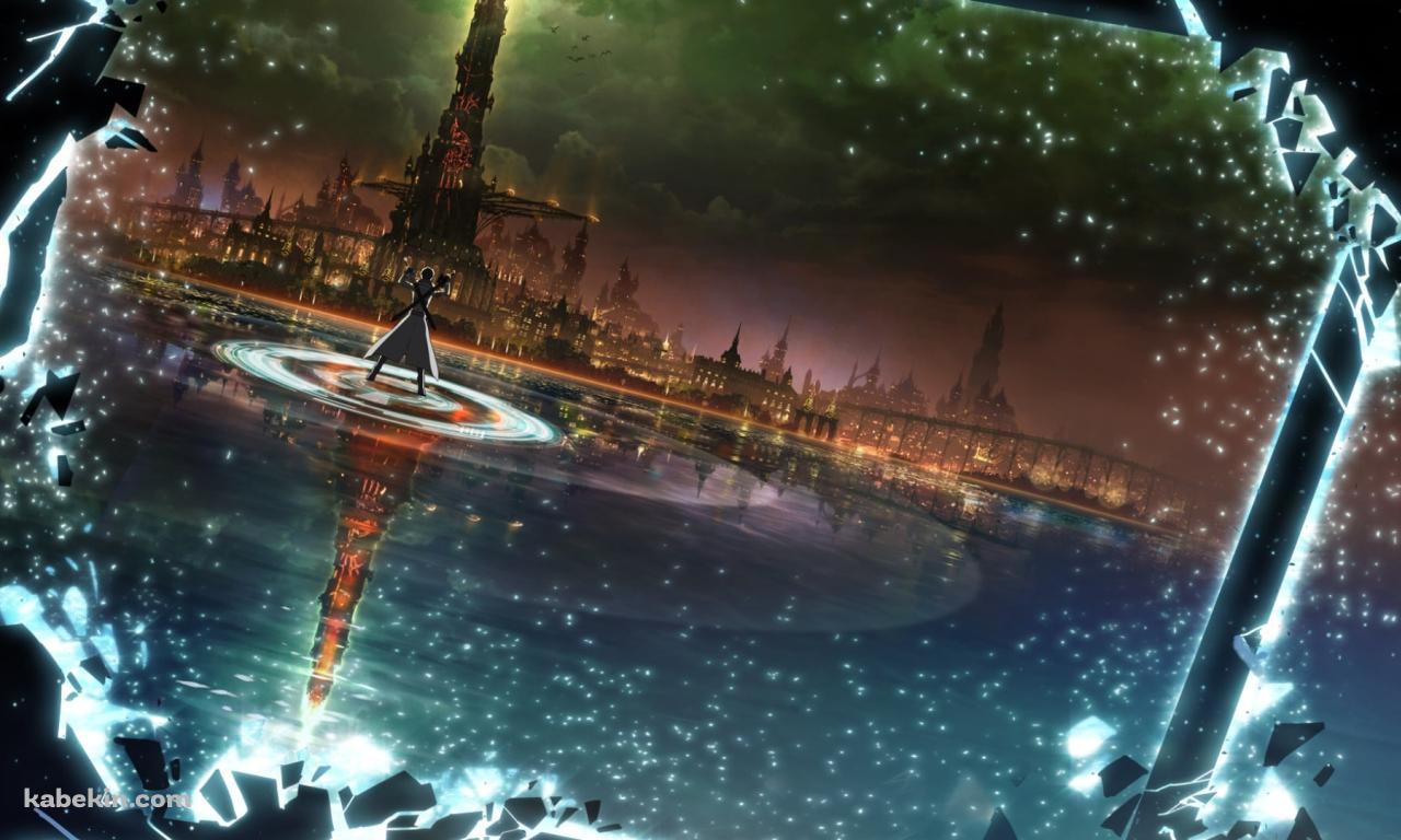 背中の剣に手をかけるキリアス / SAO / ソードアートオンラインの壁紙(1280px x 768px) 高画質 PC・デスクトップ用