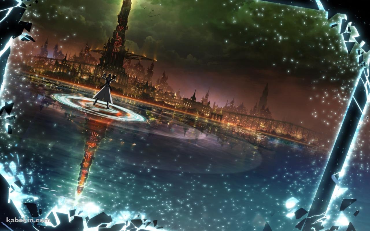 背中の剣に手をかけるキリアス / SAO / ソードアートオンラインの壁紙(1280px x 800px) 高画質 PC・デスクトップ用