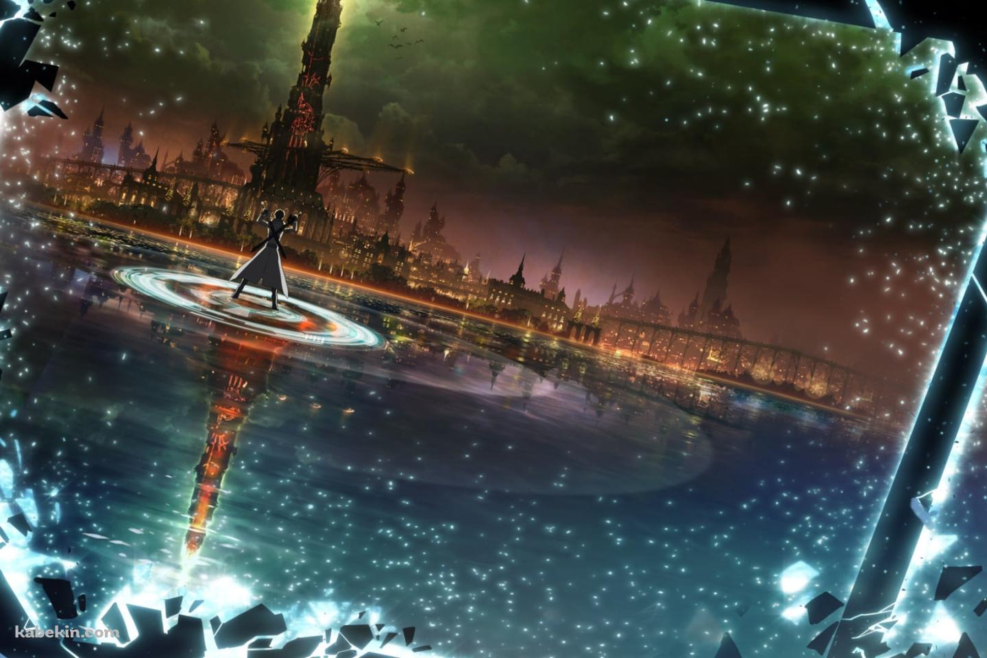 背中の剣に手をかけるキリアス / SAO / ソードアートオンラインの壁紙(1440px x 960px) 高画質 PC・デスクトップ用