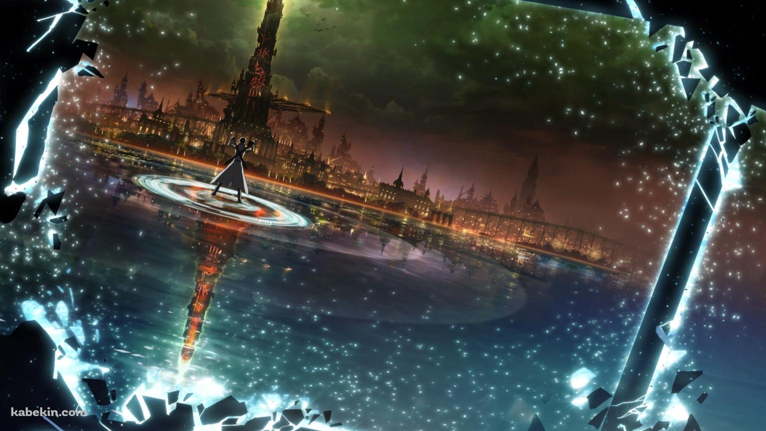 背中の剣に手をかけるキリアス / SAO / ソードアートオンラインの壁紙(1536px x 864px) 高画質 PC・デスクトップ用