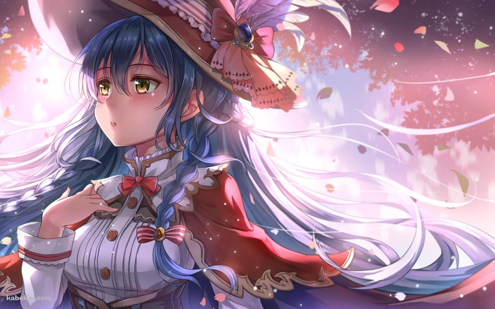 胸元に手をあてる可愛い園田海未 / ラブライブ!の壁紙(1680px x 1050px) 高画質 PC・デスクトップ用